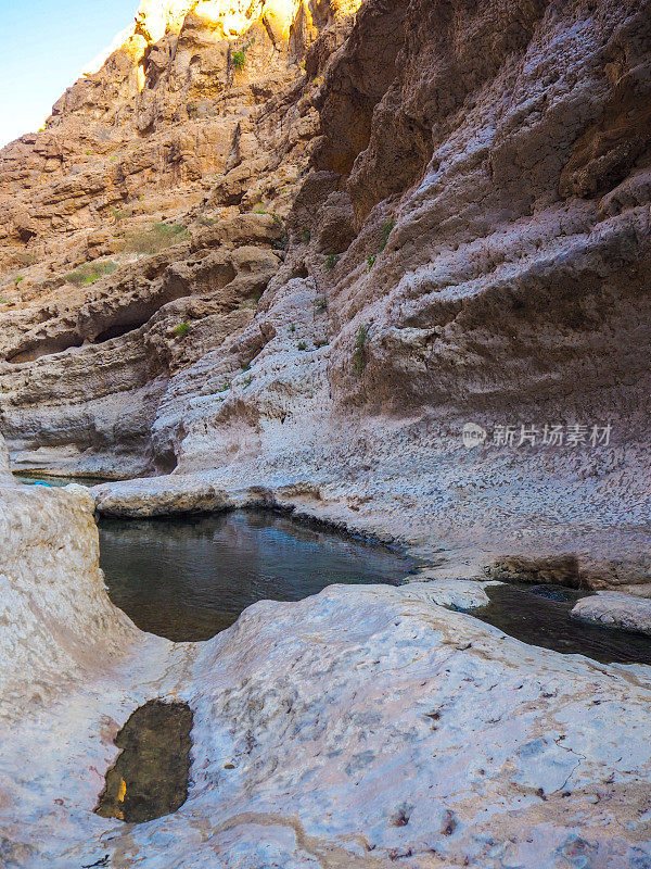 阿曼Wadi Shab的天然游泳池